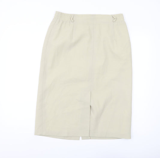 Jacques Vert Women's Beige Pencil Skirt Size 16