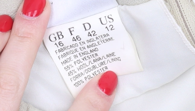 Jacques Vert Women's Beige Pencil Skirt Size 16