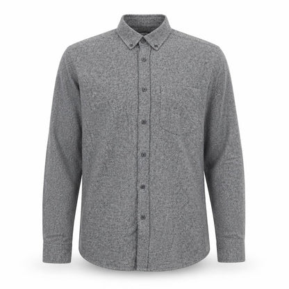Marks and Spencer Men's Grey Button-Up Shirt S