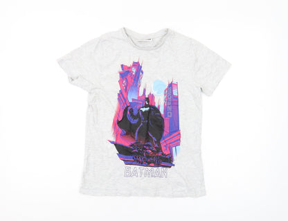 Pep & Co Boys Grey Batman T-Shirt 10-11 Years Graphic Casual