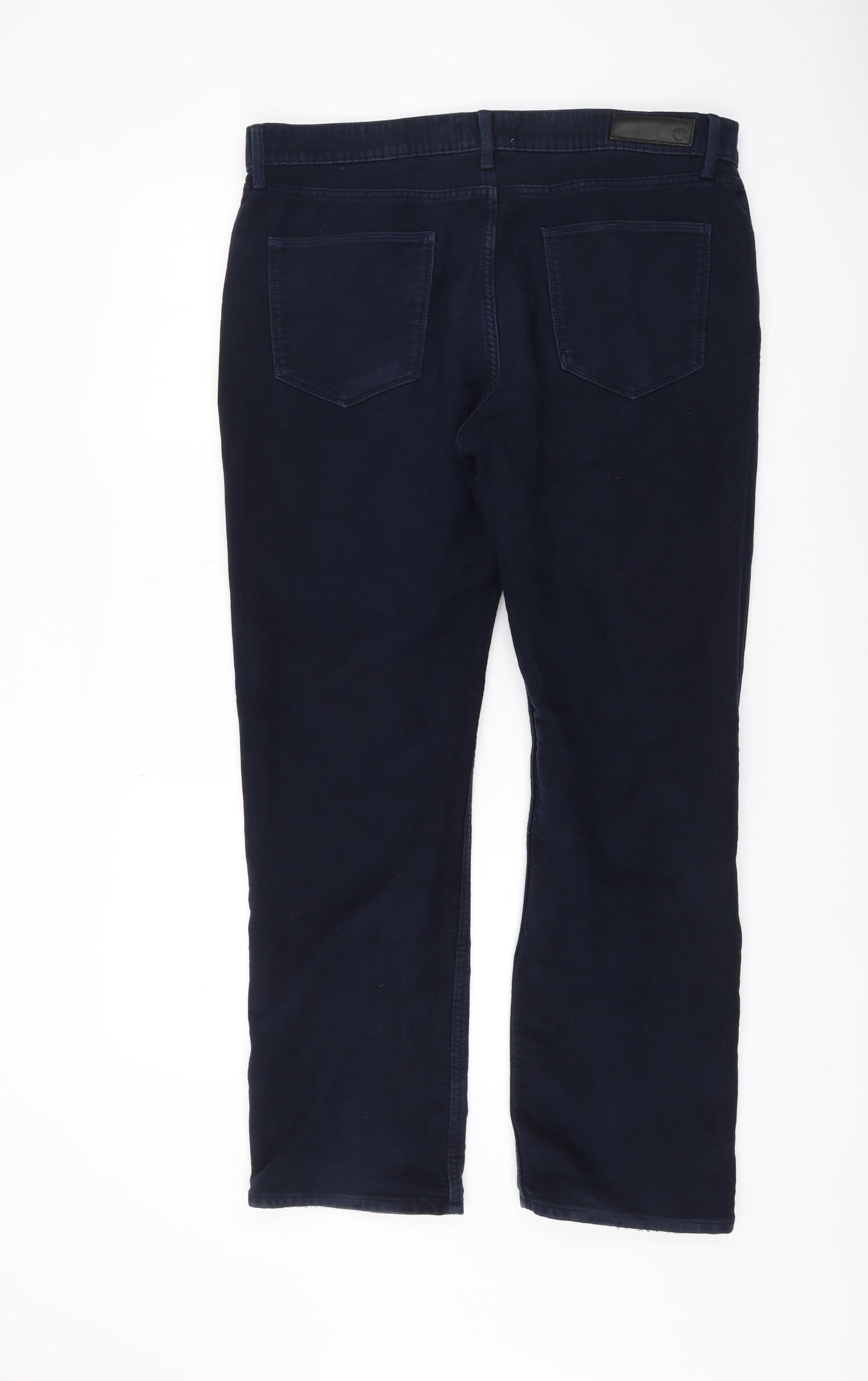 Marks and Spencer Men's Blue Trousers, Size 36, Regular Fit