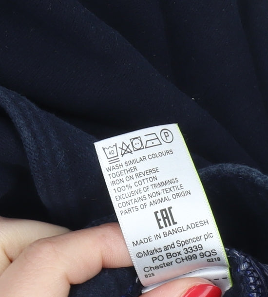 Marks and Spencer Men's Blue Trousers, Size 36, Regular Fit