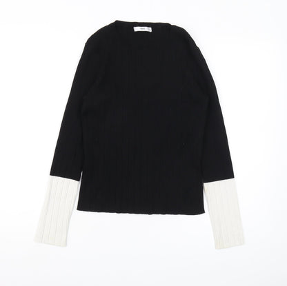 Womens UK Size S MNG Black Pullover Jumper