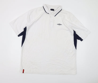 Umbro Men's White 2XL Polo Shirt