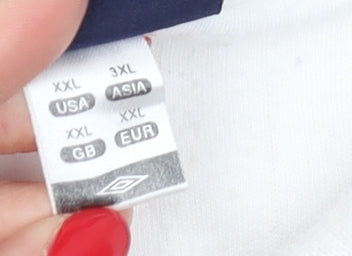 Umbro Men's White 2XL Polo Shirt