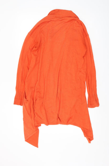 Womens UK Size S Wallis Orange Cardigan Jumper