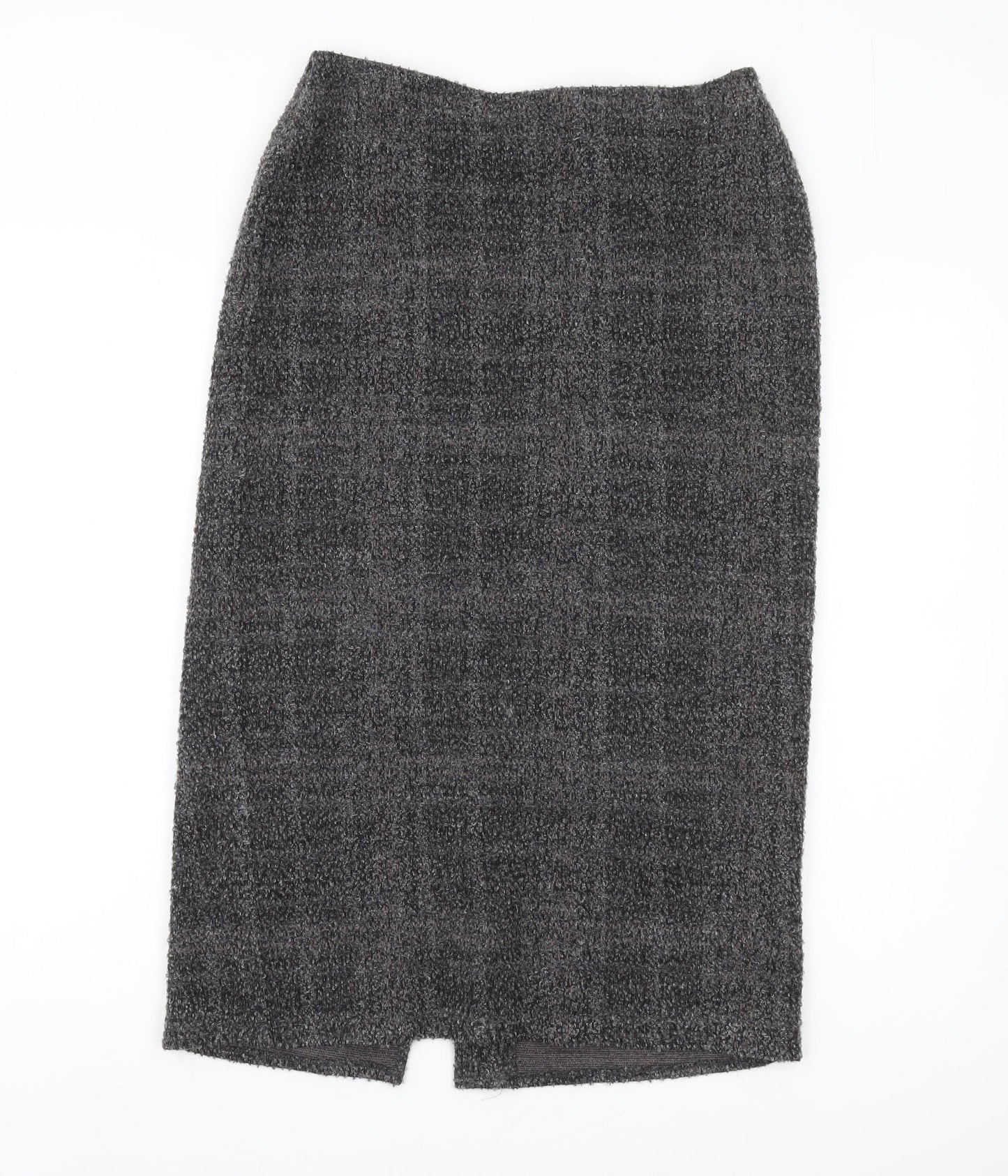 Marks and Spencer Women's Grey Check Pencil Skirt Size 14