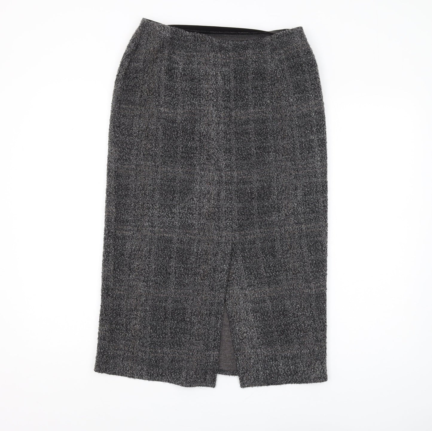 Marks and Spencer Women's Grey Check Pencil Skirt Size 14