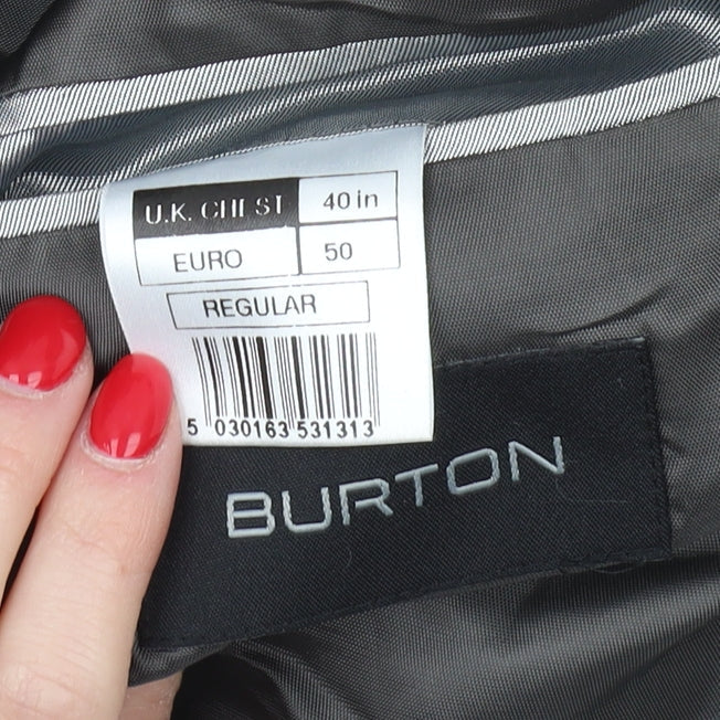 Mens UK Size 40 Burton Regular Brown Suit Jacket