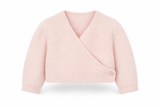 Gap Unisex Baby Pink Wrap Jumper 3-6 Months Cotton Knit