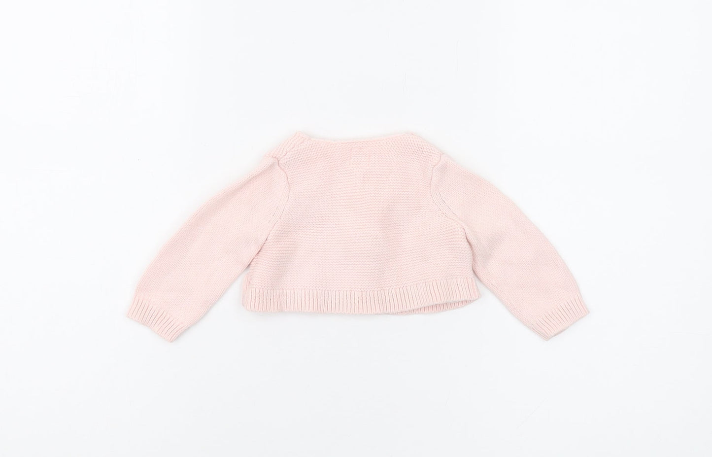 Gap Unisex Baby Pink Wrap Jumper 3-6 Months Cotton Knit