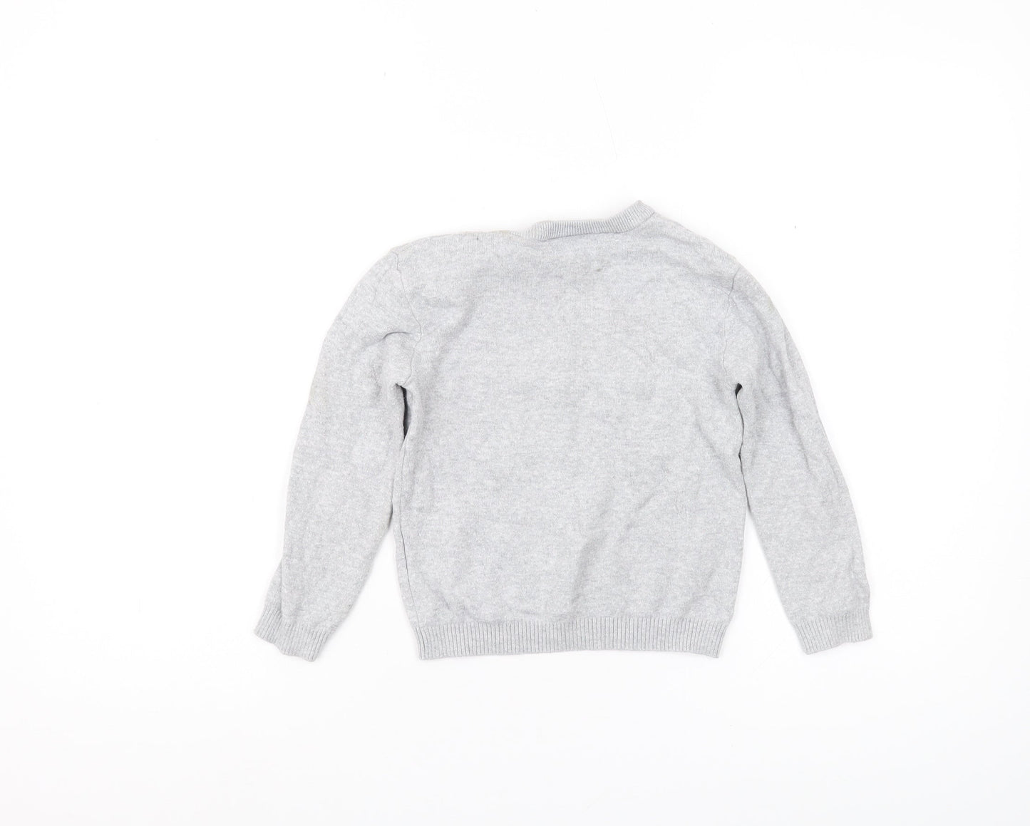 The Little White Company Boys Grey Star Jumper 4-5 Years
