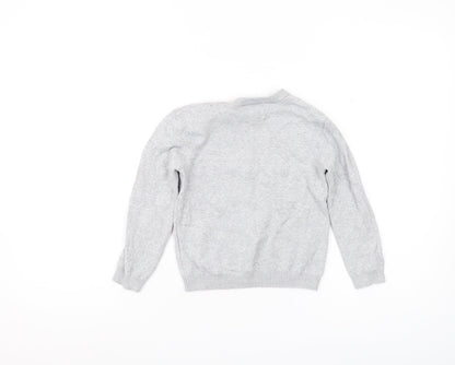 The Little White Company Boys Grey Star Jumper 4-5 Years