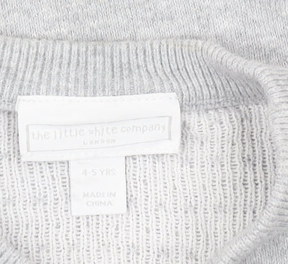 The Little White Company Boys Grey Star Jumper 4-5 Years