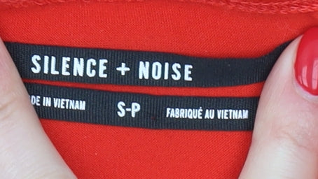 Womens UK Size S Silence + Noise Red Camisole Tank