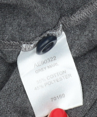 Mens UK Size XL Cotton Traders Grey Henley Sweatshirt