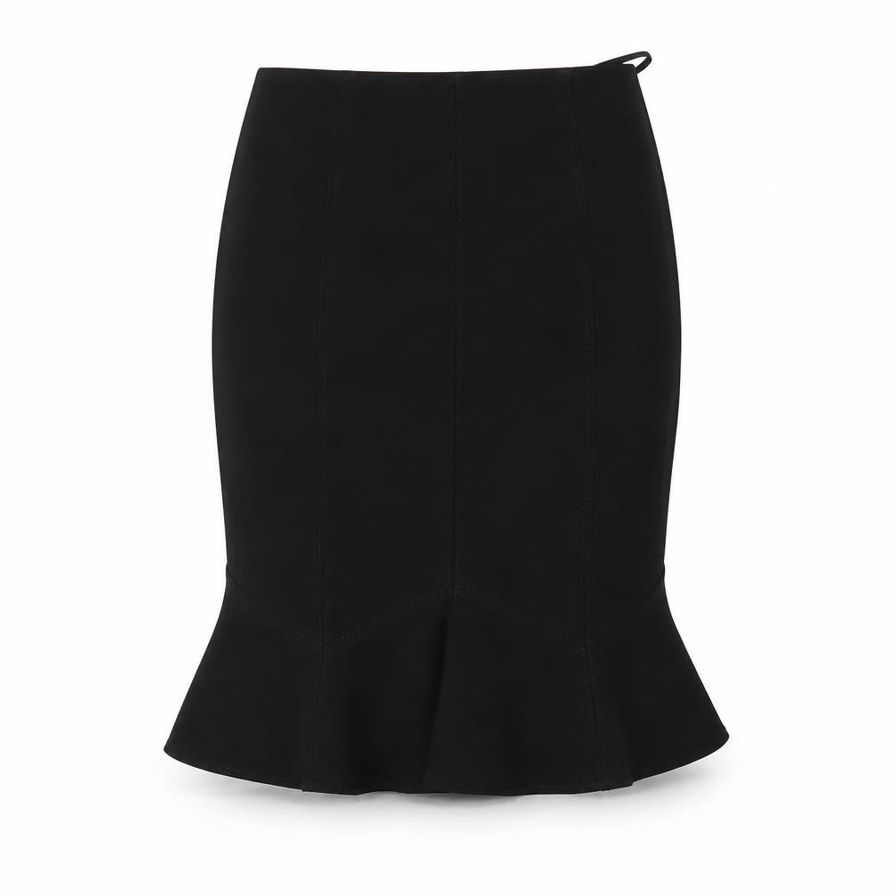 Linea Women’s Black Knee Length Trumpet Skirt, Size 12