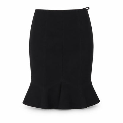Linea Women’s Black Knee Length Trumpet Skirt, Size 12