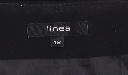 Linea Women’s Black Knee Length Trumpet Skirt, Size 12