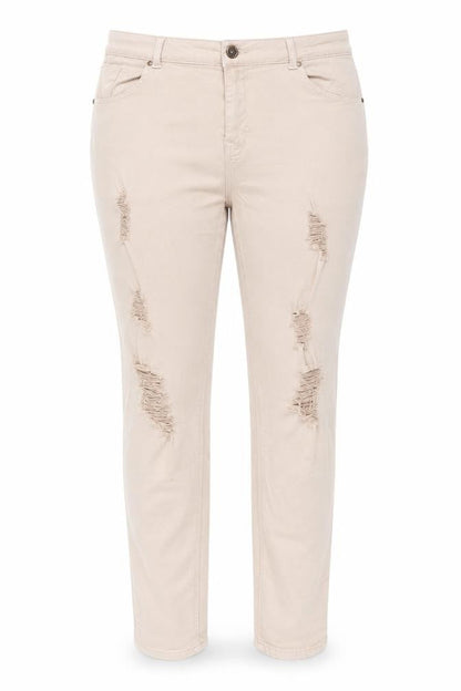 Womens UK Size 16 Simply Be Slim Fit Skinny Beige Jeans