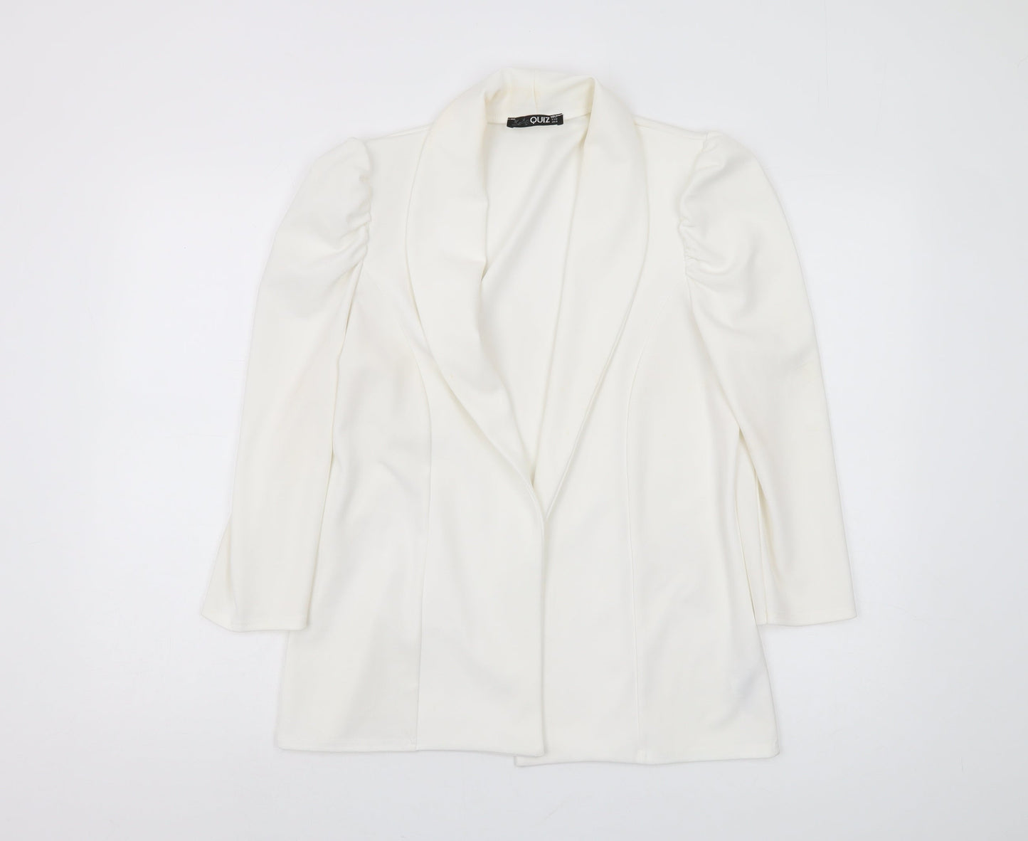 Quiz White Women’s Long Suit Jacket Size 12