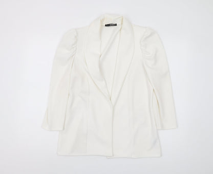 Quiz White Women’s Long Suit Jacket Size 12