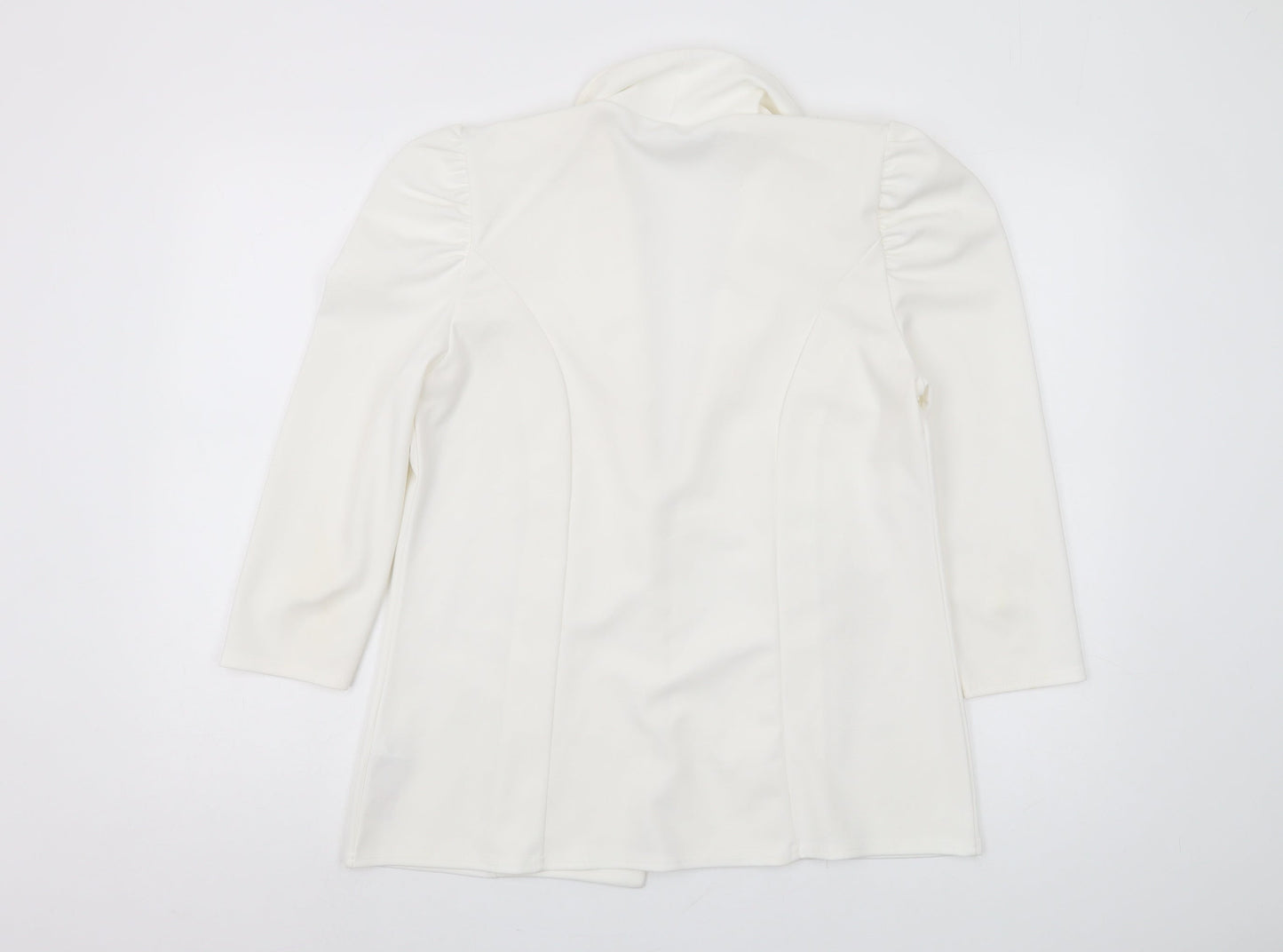 Quiz White Women’s Long Suit Jacket Size 12