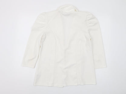 Quiz White Women’s Long Suit Jacket Size 12