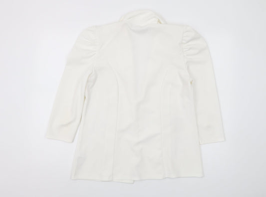 Quiz White Women’s Long Suit Jacket Size 12