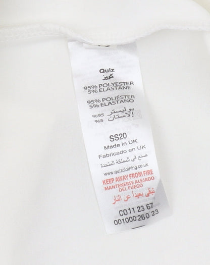 Quiz White Women’s Long Suit Jacket Size 12