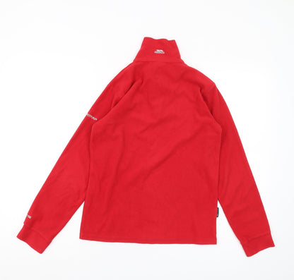 Trespass Boys Red Fleece 1/4 Zip Sweatshirt 11-12 Years