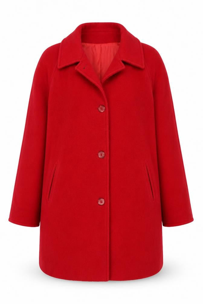 Womens UK Size 16 Astraka Red Overcoat