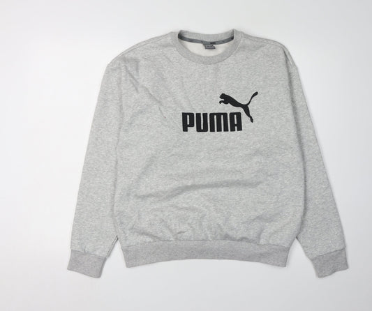 Mens UK Size M PUMA Grey Crew Neck Sweatshirt