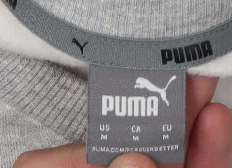 Mens UK Size M PUMA Grey Crew Neck Sweatshirt