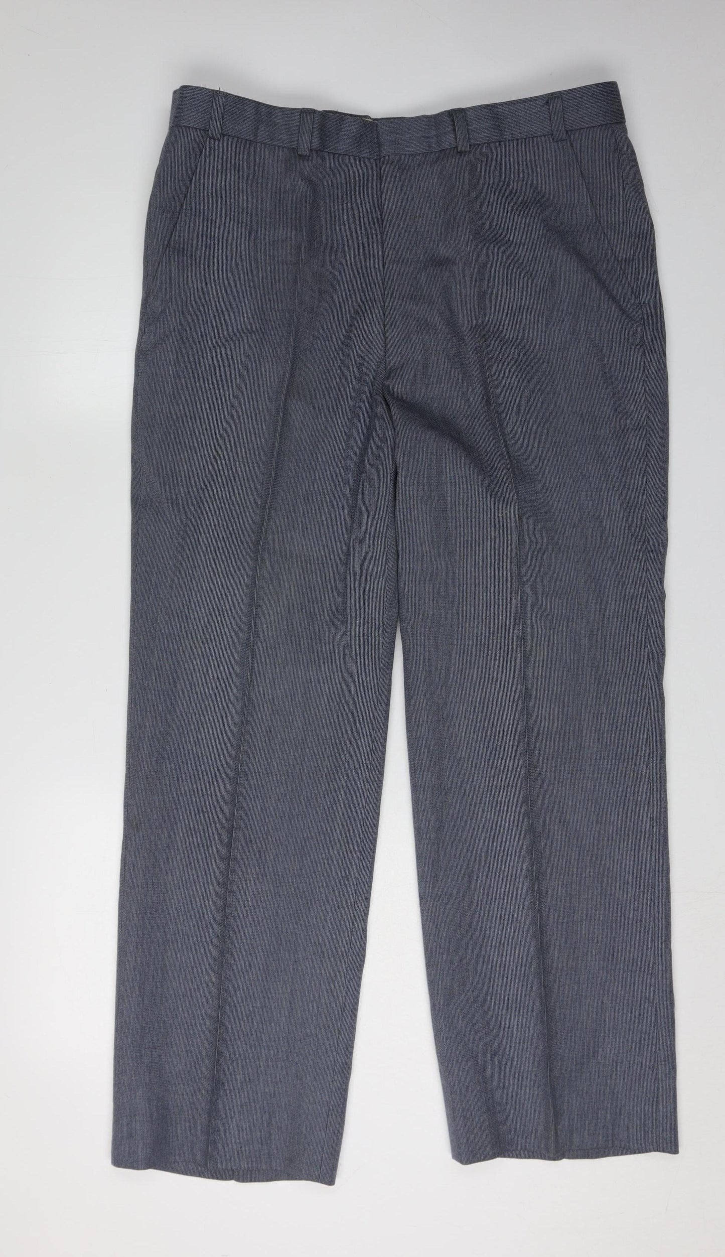 Marks and Spencer Men's Grey Wool Trousers Size 36