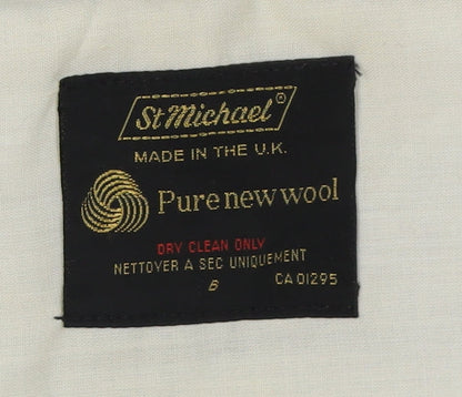 Marks and Spencer Men's Grey Wool Trousers Size 36