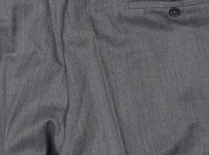 Marks and Spencer Men's Grey Wool Trousers Size 36