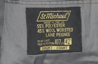 Mens UK Size 42 St Michael Regular Grey Suit Jacket
