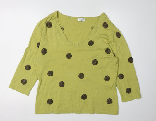 Womens UK Size 18 Kaliko Green  Jumper