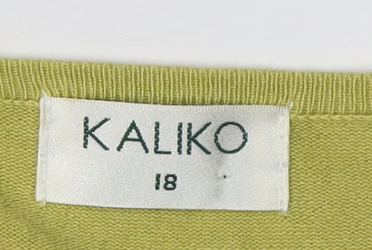Womens UK Size 18 Kaliko Green  Jumper