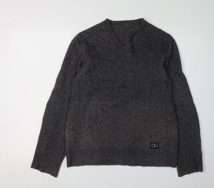 Calvin Klein Men's Grey Wool Pullover Jumper M