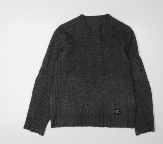 Calvin Klein Men's Grey Wool Pullover Jumper M