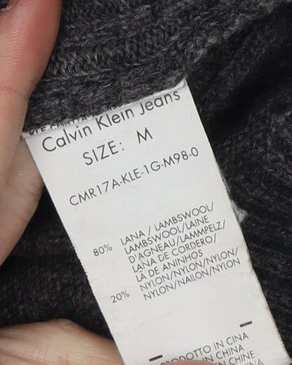 Calvin Klein Men's Grey Wool Pullover Jumper M
