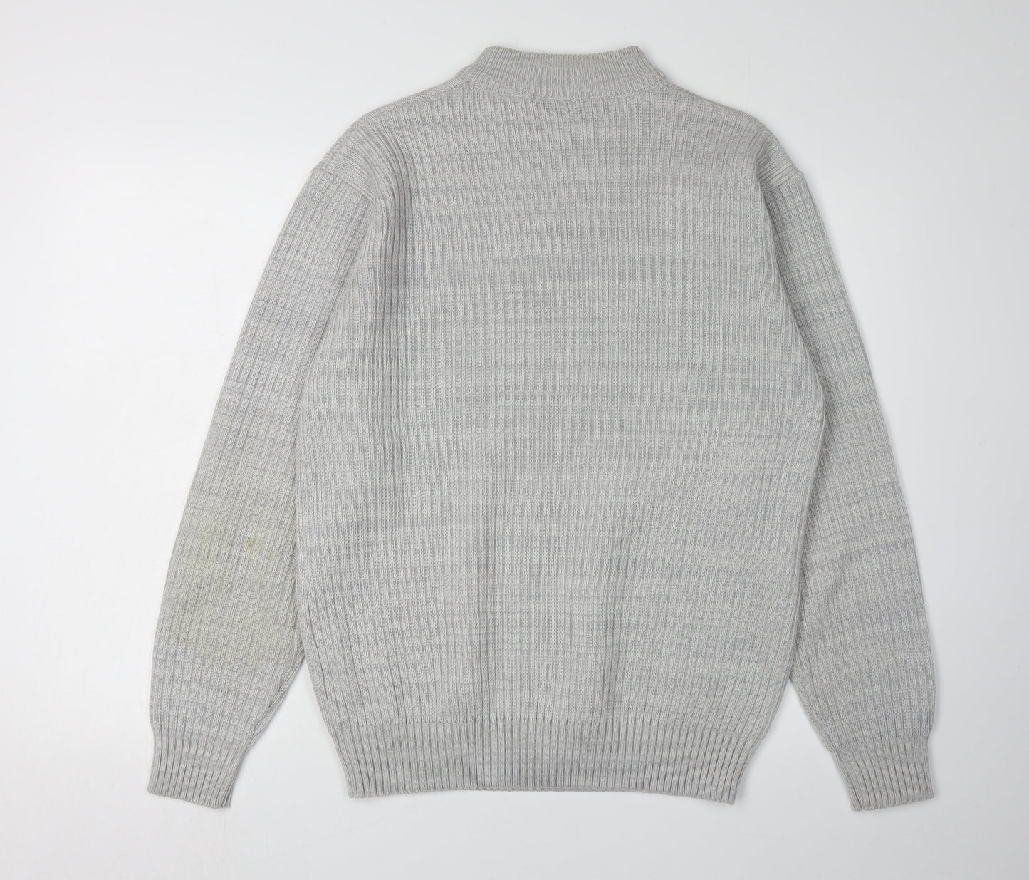 Tootal Men's Grey Pullover Jumper, Size L, Cable-Knit