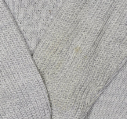 Tootal Men's Grey Pullover Jumper, Size L, Cable-Knit