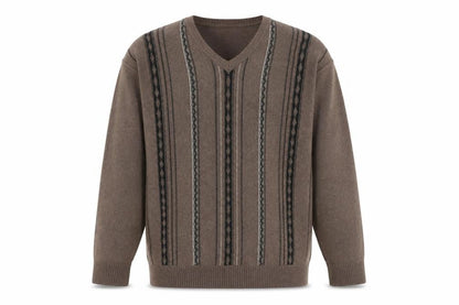 Mens UK Size L EWM Brown Pullover Jumper