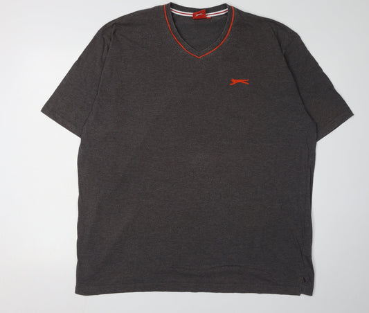 Slazenger Men's Grey 2XL V-Neck T-Shirt