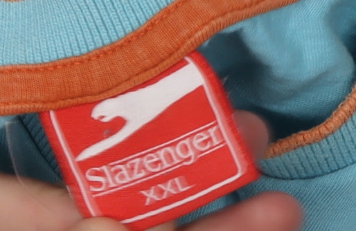 Slazenger Men's Blue V-Neck T-Shirt 2XL