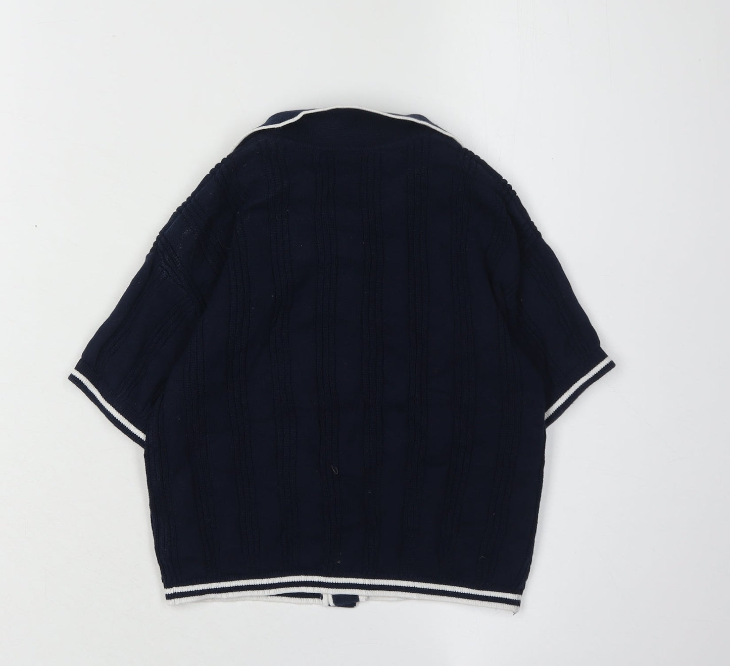 Next Boys Blue Cotton Cardigan, 2 Years, Short Sleeve
