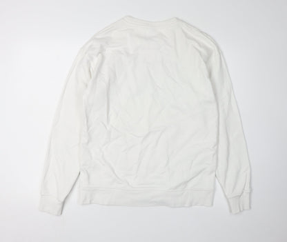 Zara Men's Graphic Print Sweatshirt White S